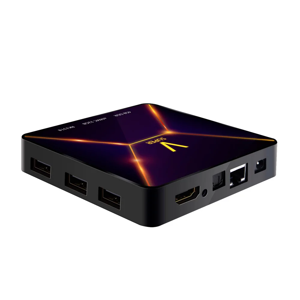 Смарт ТВ приставка RK3318 4 Гб ОЗУ 32 Гб ПЗУ bluetooth 4,0 Интернет ТВ приставка 2,4G wifi Android 9,0 для Netflix youtube