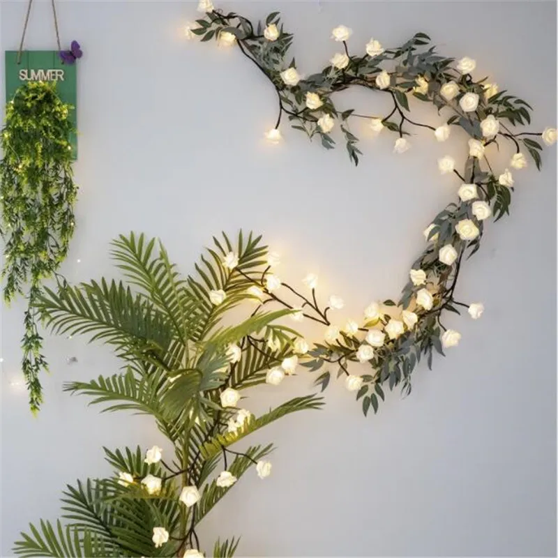 

6M 3M Led Rose Flower Fairy String Lights AA Battery Powered Flexible Garland Light For Wedding Valentine's Day Event Party Led
