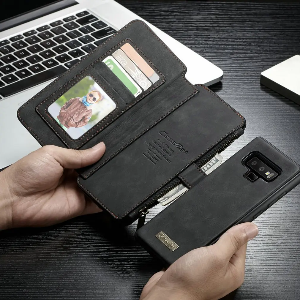 

2 In 1 Wallet Phone Holster Slim Flip Wallet Holder Bracket Mobile Phone Cases For Samsung Galaxy Note 9
