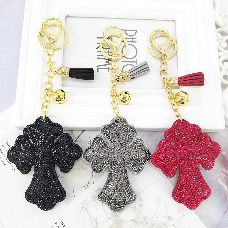 Креативный Корейский Бархатный брелок в виде креста Сумка с кисточкой украшение