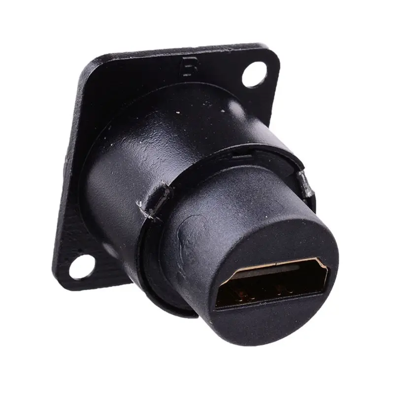 Черный HDMI d-тип розетка сетевая втулка Шасси Панель Крепление аудио разъем