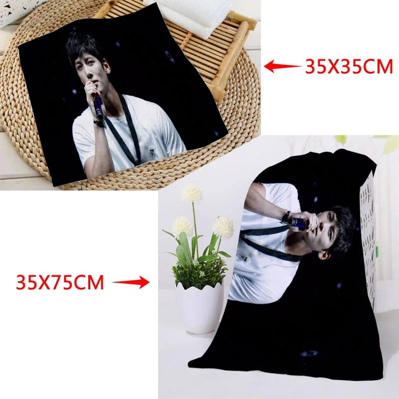 35x35 см, 35x75 см полотенца на заказ KPOP Ji Chang wok печатные квадратные полотенца микрофибра Абсорбирующая сушка банные полотенца мочалка