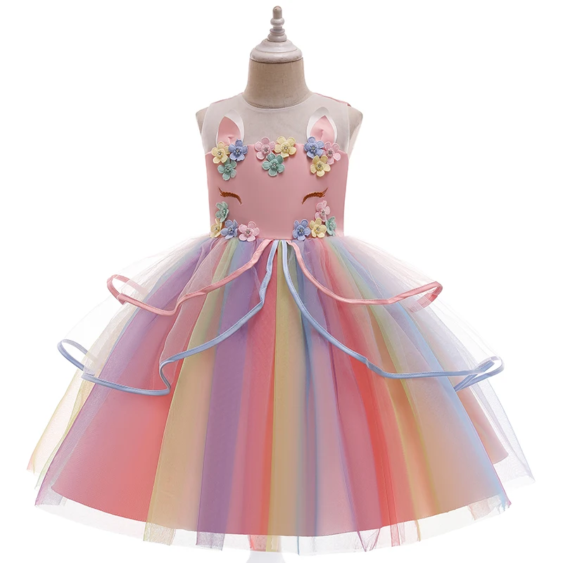 Christmas Unicorn Dress Girl Princess Dresses For Girls Kids Winter Evening Party Clothing Children Birthday Wedding Costume Toddler dress