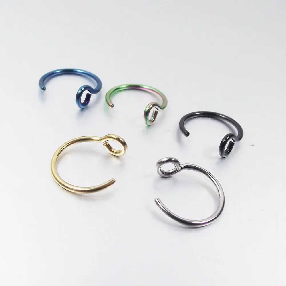 

Women Nose Rings Medical Titanium Nose Ring Fake Nose Ring Septum Piercing Clip On Nose Ring Fake Piercing Gold Body Clip Hoop