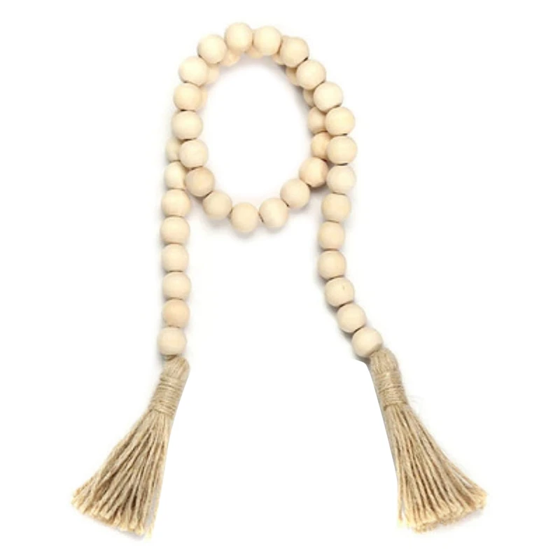 31.5 Inch Wood Bead Garland Rustic Farmhouse Beads Prayer Wall Hanging Decoration | Дом и сад
