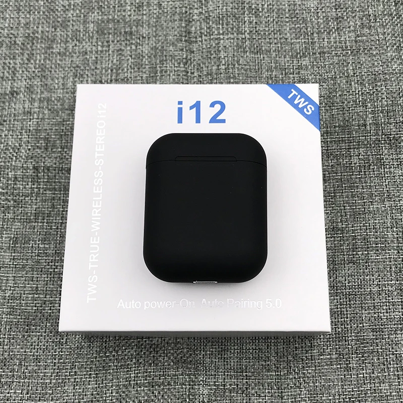 I12 Matte black I12 tws матовые Bluetooth наушники беспроводные наушники Hands free деловые наушники спортивная Гарнитура Bluetooth Музыкальные наушники i9s - Цвет: I12 Matte black