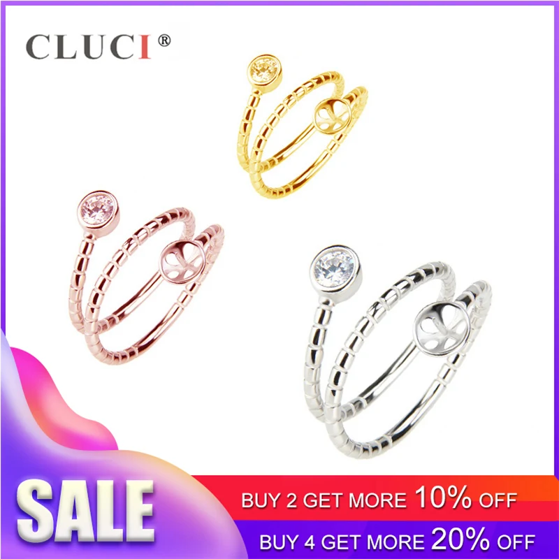 

CLUCI Fashion 925 Sterling Silver Rose Gold Twisted Snake Party Ring Women Unique Gift Jewelry