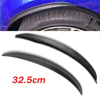 

2pcs 32.5cm Car SUV Fender Flares Carbon Fiber Wheel Arch Eyebrow Eyelid Lips Mud Flaps Splash Guard Protector Anti-scratch