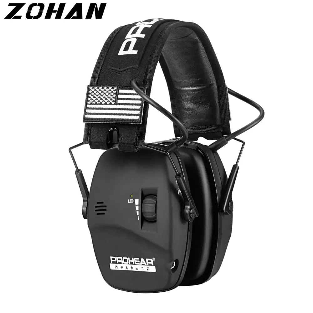 ZOHAN Tactical Earmuffs Electronic Shooting Hearing Protection Noise Cancellation muffs NRR22db for Hunting Defender Adjustable