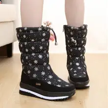 Зимние сапоги; женская обувь; женские сапоги; модные теплые сапоги на плоской подошве; зимние сапоги; Новинка года; зимние водонепроницаемые теплые сапоги с коротким мехом