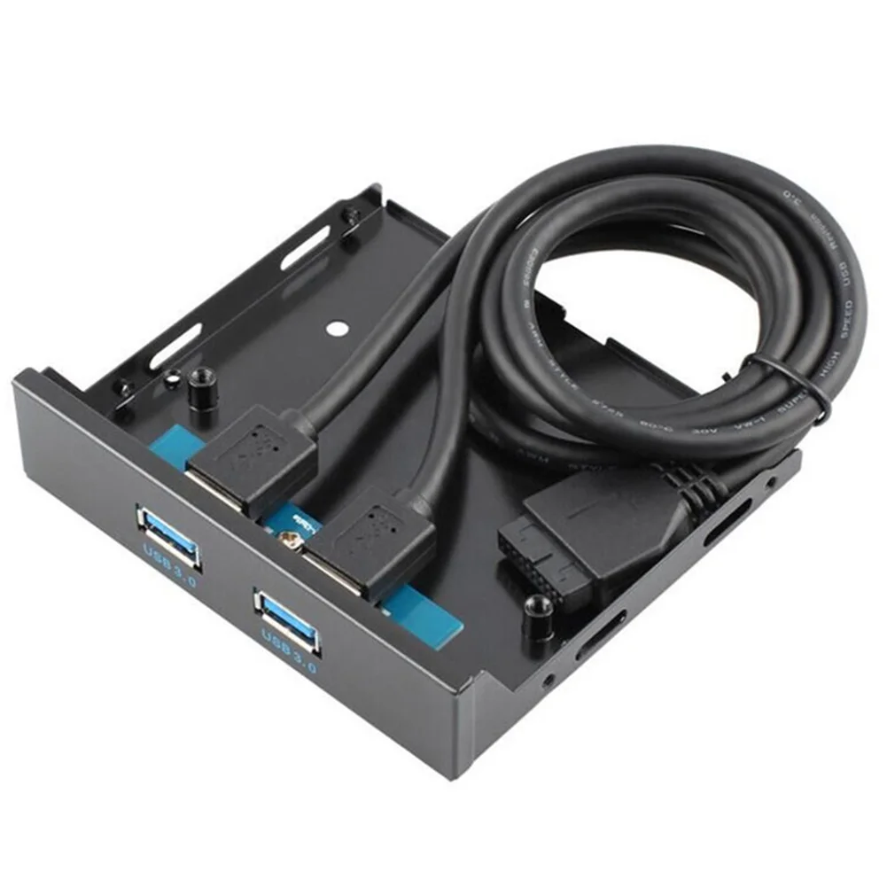 Прямая поставка 2-Порты и разъёмы USB 3,0 спереди Панель отсек расширения до 19/20-Pin кабель кронштейна для ПК S888