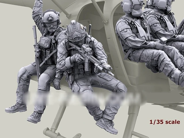 1/35 Resin Model Figure GK，Modern military theme (9PCS/set,There are no planes) Unassembled and unpainted kit 3