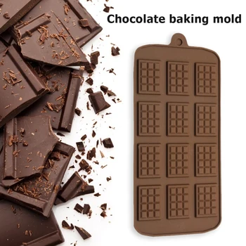 

1Pc DIY Silicone Waffle Chocolate Mould Pudding Cake Fondant Molds Ice Tray Home Kitchen Baking Tools Cake Decorating Tools