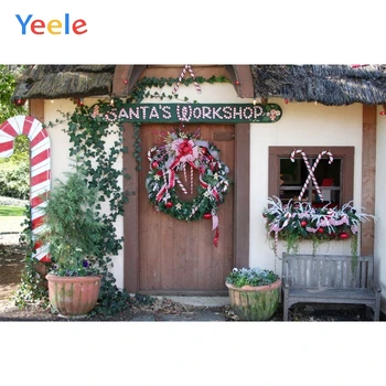 

Yeele Christmas Backdrop Santa Claus Workshop Newborn Baby Birthday Party Photocall Photography Background For Photo Studio
