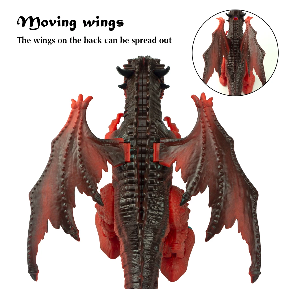 Remote Control Dinosaur Toy with Sounds and Light Spray