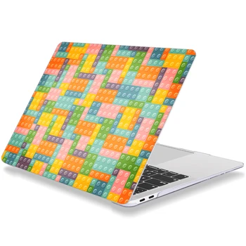 

Cute Blocks Pattern Laptop Case For Apple MacBook Retina Air 12 13.3 New Pro 15.4 16 inch Cover shell
