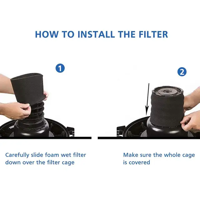 1 Db Szűrőhab Szivacs Hab Hüvely Költségmegtakarítás Vízmosható Újrahasznosítható Habszűrő Üzlet-Vac Porszívókhoz - Image 3