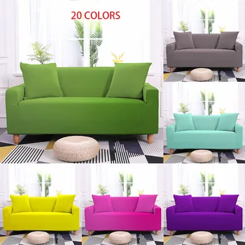 

Solid color Sofa Cover for Living Room Elasticity Non-slip Couch Slipcover Universal Spandex Case for Stretch Sofa Cover L shape