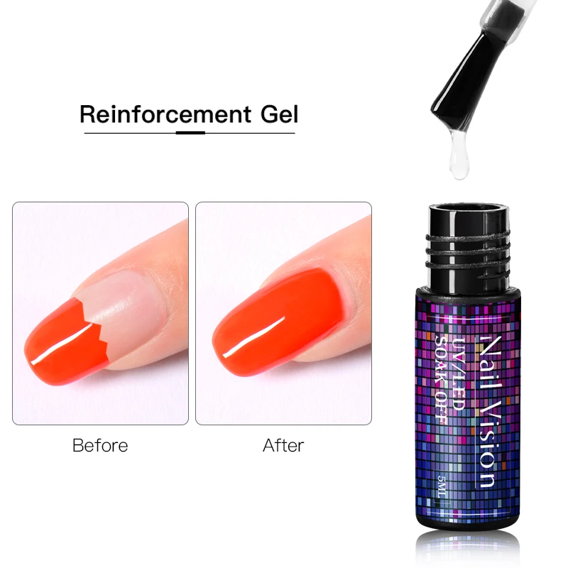 Nail Vision верхнее Базовое покрытие Гель-лак для ногтей 5 мл Праймер впитывающий гель для ногтей гибридный УФ-лак для ногтей набор все для маникюра нейл-арта - Цвет: HHS06586