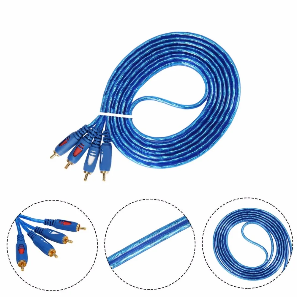 JINCHI 1,5 м 3 м 5 м 2RCA аудио кабель окислительный дизайн 2RCA штекер 2RCA мужской кабель для DVD цифрового плеера ТВ коробка