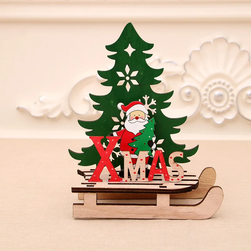 Santa Claus Деревянные рождественские украшения для дома, рождественские украшения, новогодний подарок для детей, украшения для рождественской елки - Цвет: Santa Claus