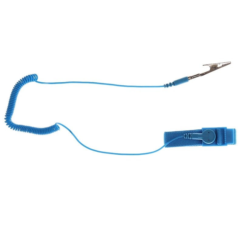 Регулируемый Антистатический браслет для предотвращения статического разряда кабель многоразового использования ремешок на запястье с заземляющим проводом