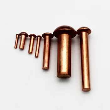 

50pcs M1.5 M2 M2.5 M3 M4 M5 M6 M8 Btton round head solid copper rivet nut long