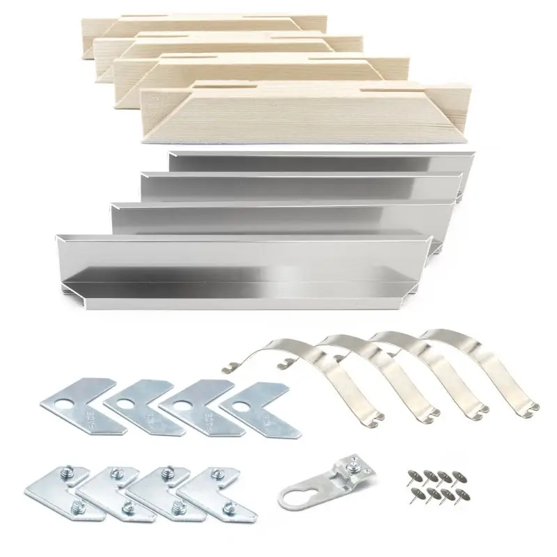 Silver-30x40cm DIY деревянная Прямоугольная Фоторамка для масляных алмазных картин настенные картины несколько размеров домашний декор 72XF - Цвет: Silver-30x40cm
