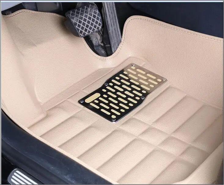 Нескользящие автомобильные коврики подходят для hyundai Elantra- водонепроницаемые пять мест - Название цвета: Коричневый