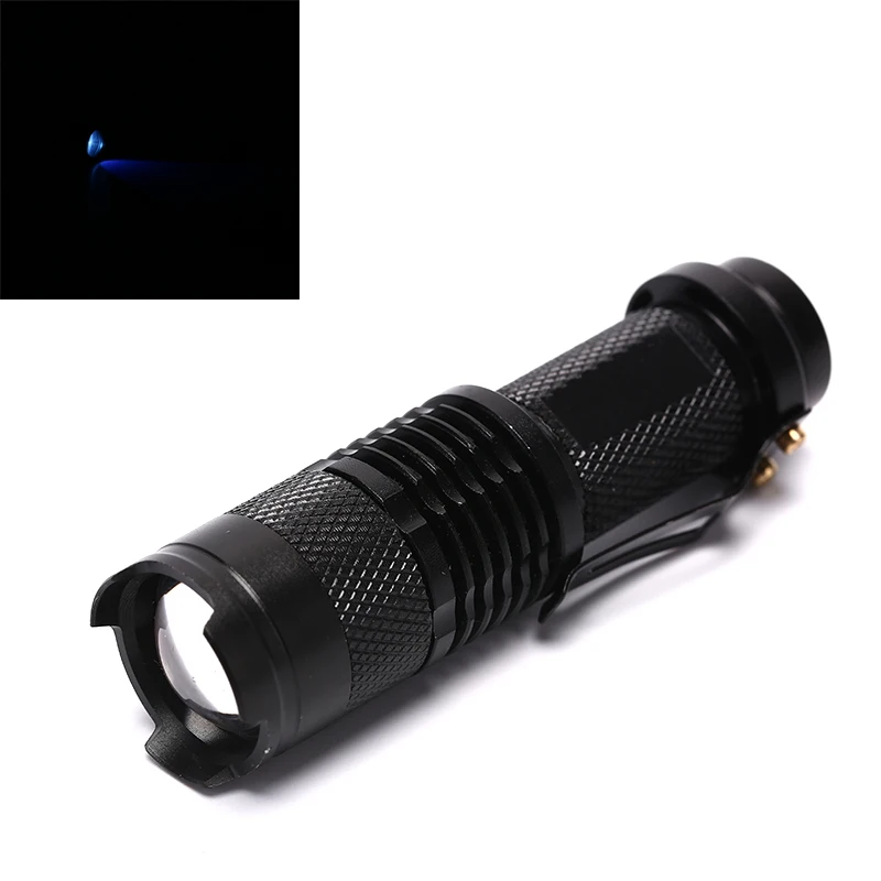 395/365 нм Ультрафиолетовый светодиодный светильник-вспышка, черный светильник, лампа для осмотра, фонарь, светильник-вспышка, лампа с батареей АА - Испускаемый цвет: 365nm