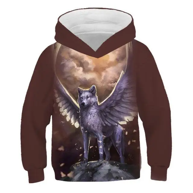 Жесткое животное Леопардо 3Dde chico y Chica sudadera Nio de ropa de moda cielo estrellado cielo Lobo impresin chico ocio sudadera - Цвет: TNT-762