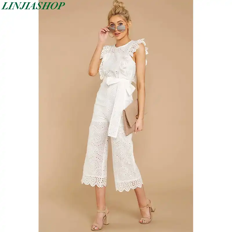 cotton white jumpsuit