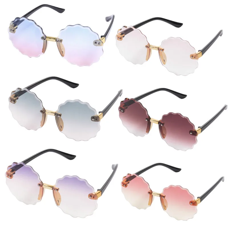 Gafas de sol para niños de 2 a 12 años, lentes de sol infantiles con degradado de flores, clásicas, UV400