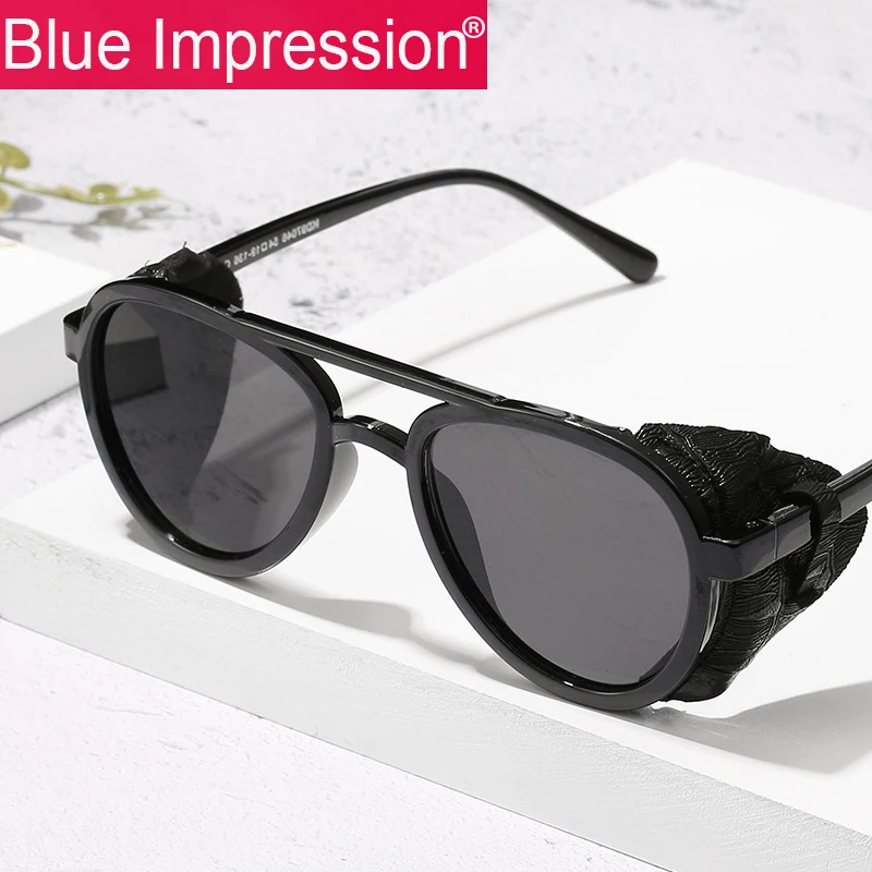 

New Retro Round Metal Oval Sunglasses Steampunk Men Women Brand Designer Glasses Oculos De Sol Shades UV Protection gafas de sol