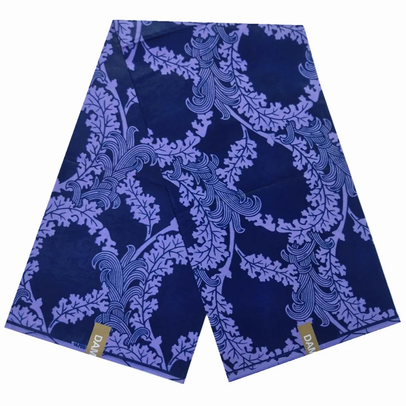 Оригинальная Настоящая Африканская ткань Базен Воск Принт ткань Анкара ткань хлопок Дамасская африканская Базен ткань для платья 6 ярдов 12407