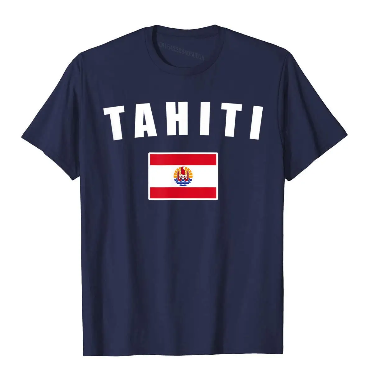 Tahiti Tahitian National Country Flag Tahiti Flag T-Shirt__97A2672navy
