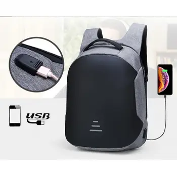 

USB charging anti-theft laptop backpack travel backpack men's Oxford cloth bag backpack waterproof reflective tape
