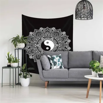 

Tapestry Psychedelic Wall Hanging Carpets Polyester Fabric Hippie Boho India Decor Gypsy Mandala Tapestry