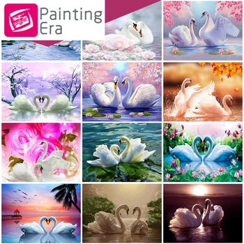 

2020 Era Swan Full Set Diamond Embroidery Swans Rhinestones Cross Ctitch Kit Diamond Mosaic Swans Diamond Painting Animal