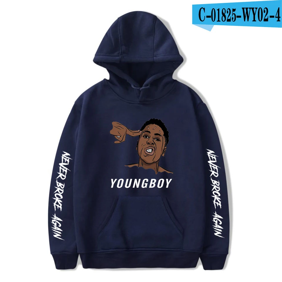 Rapper YoungBoy Never Broke Again Kentrell DeSean Gaulden Print Hooded sweatshirt Women/Men Clothes Hot Sale Hoodies sweatshirt - Цвет: picture color