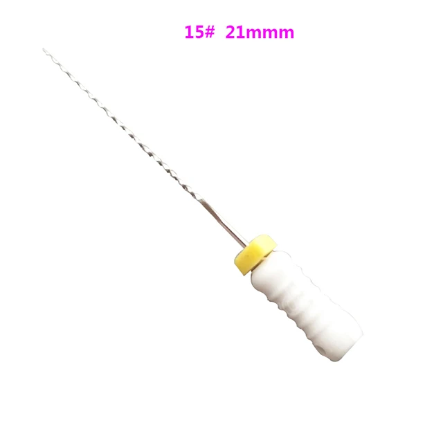 1pack 15 25mm Стоматологическая K-расширитель с фокусным расстоянием 25 мм корневого канала R файлы Лима 6 шт./упак. Нержавеющая сталь Handuse K файлы развёртки Endodontic стоматологический инструмент - Цвет: 1pack 15 25mm