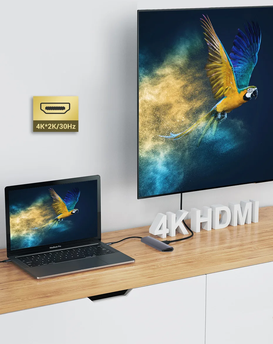 multi usb 3.0 hub adaptador hdmi doca