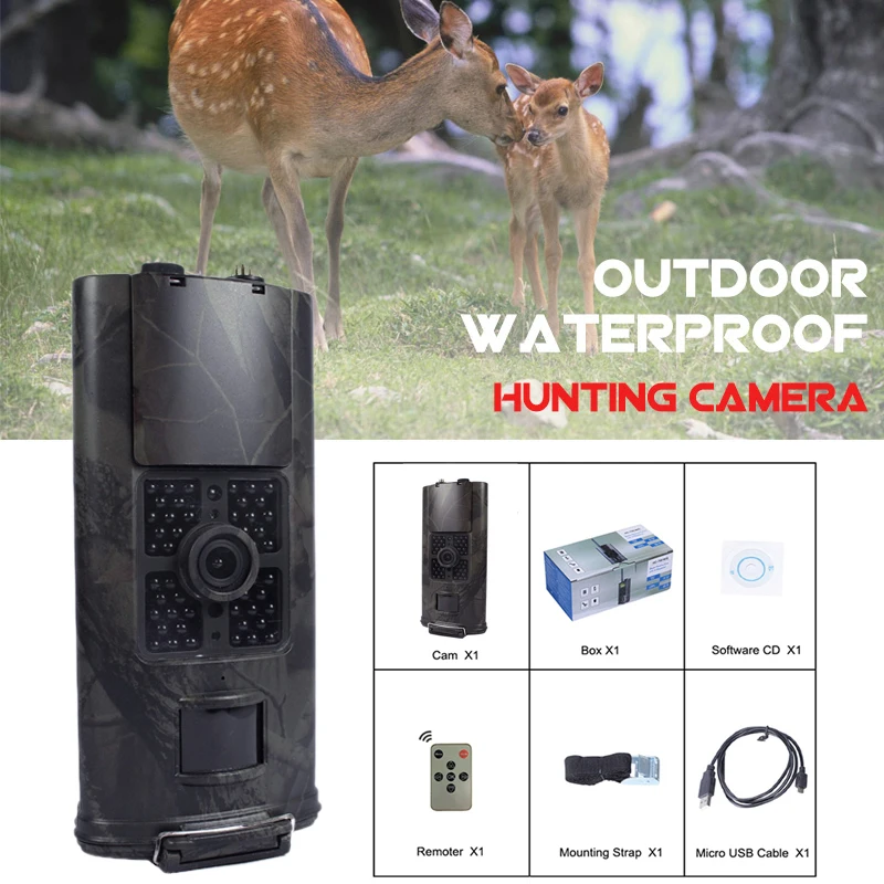 

Hunting Camera Portable Multifunctional HC-700M Trail 1080p HD 16MP 2G MMS GPRS IR Wildlife Trail Camera Surveillance IP65 Cam