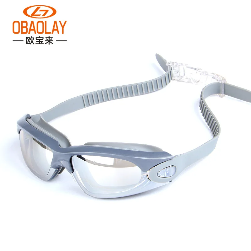 new plating goggles OB928 waterproof anti-fog hd unisex big box swimming glasses