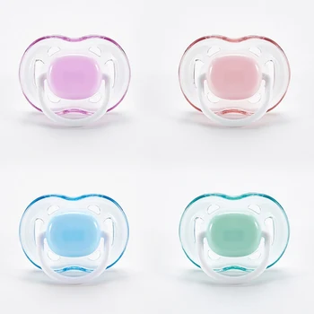 

Baby Transparent Silicone Pacifier Soothing Infants Bite Chewable Teether Newborn Comfort Appease Nipple Teat Pacifiers