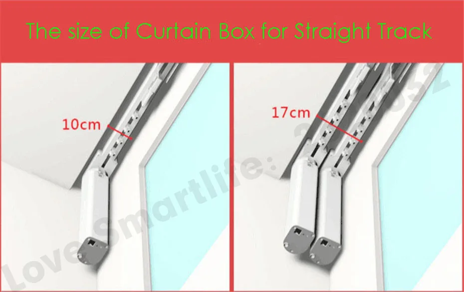 Customize Electric Curtain Track for Xiaomi Aqara MotorDooya KT82 DT82 TN TV TS LE X3,Automation Curtain Rails,To EU Country,Mi Home app control-12