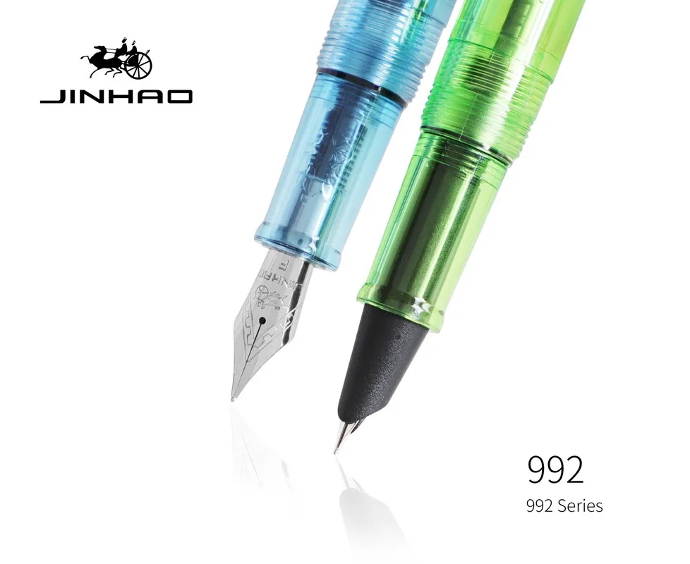 Ручка перьевая JINHAO с зажимом серебро 992 пробы 12 цветов 0 5 мм| |