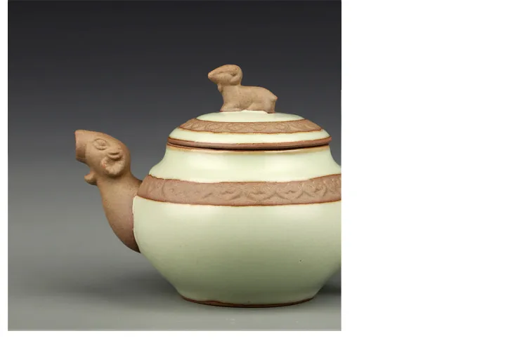 Чайный горшок ручной работы Celadon, домашний керамический горшок Xi Shi, чайный горшок с ледяной трещинкой, кунг-фу, черный чай Jin Jun Mei, чайная посуда