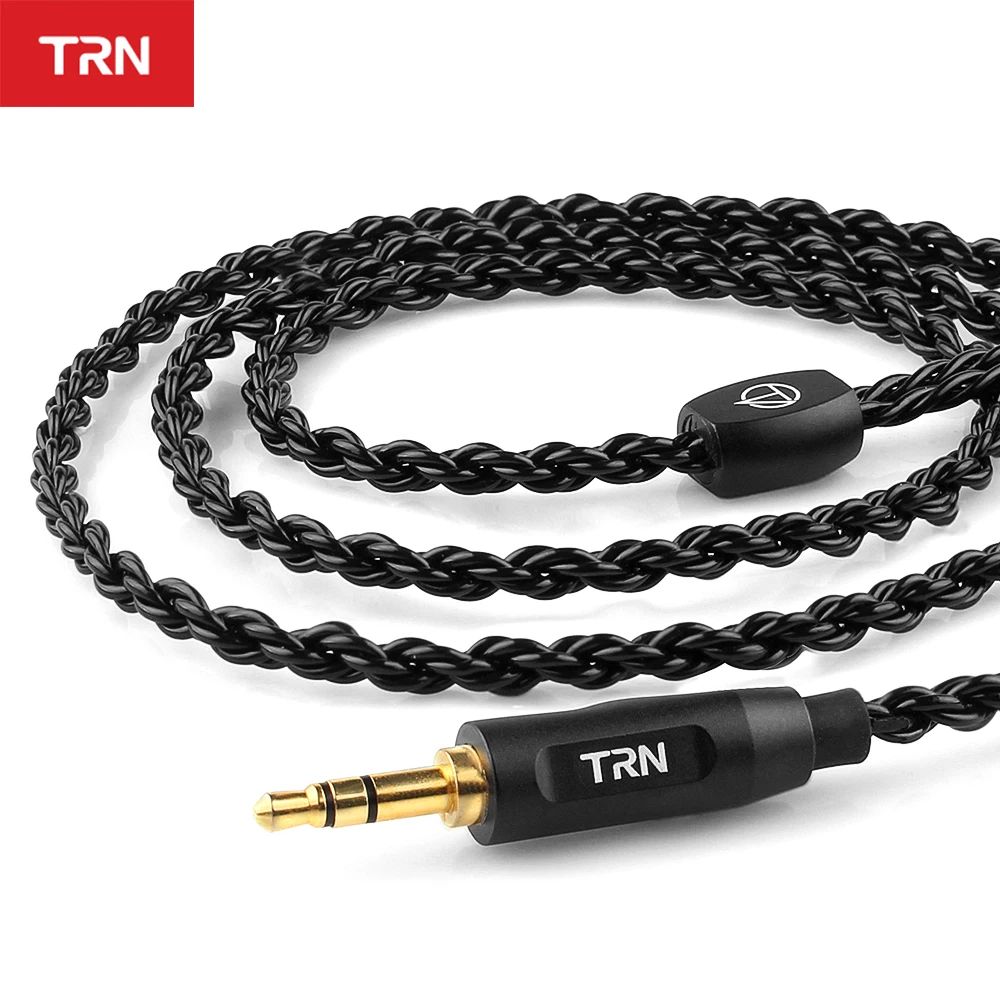 TRN A3 6-жильный Плетеный посеребренный кабель HIFI наушники MMCX/2Pin разъем