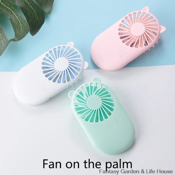 

Mini Portable Cartoon Pocket Handheld Small Fan USB Rechargeable Fans Air Cooler Conditioner For Office Outdoor Travel